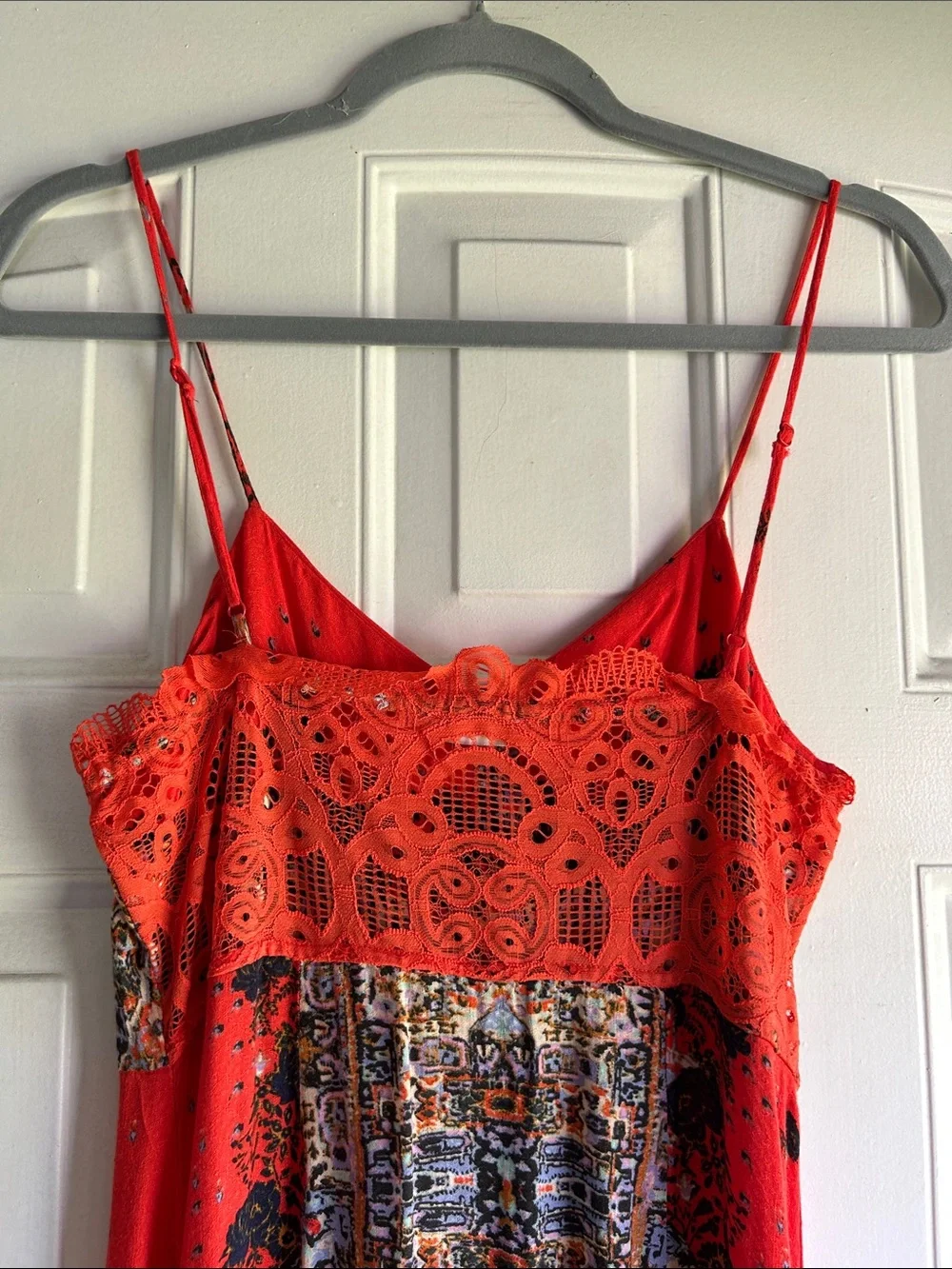 FREE PEOPLE INTIMATELY MORNING SONG MAXI DRESS ACCENTED WITH LACE AT BACK SZ M
